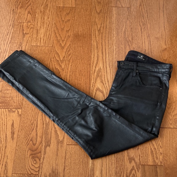 AG Adriano Goldschmied Legging Ankle Leatherette Black 26 (coated jean) - Picture 5 of 5